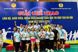 Phòng GD&ĐT Ba Vì tham gia Giải thể thao cán bộ, giáo viên, nhân viên ngành GD&ĐT Hà Nội năm học 2024–2025